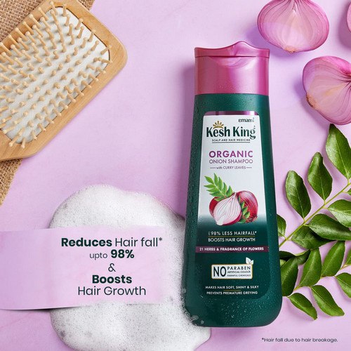 Kesh King Anti Hairfall Shampoo with onion and 21 herbs, 300ml "شامبو كيش كينج الايورفيدا بالبصل مع 21 نوع من الأعشاب ، يقلل من تساقط الشعر - 300 مل" image 1