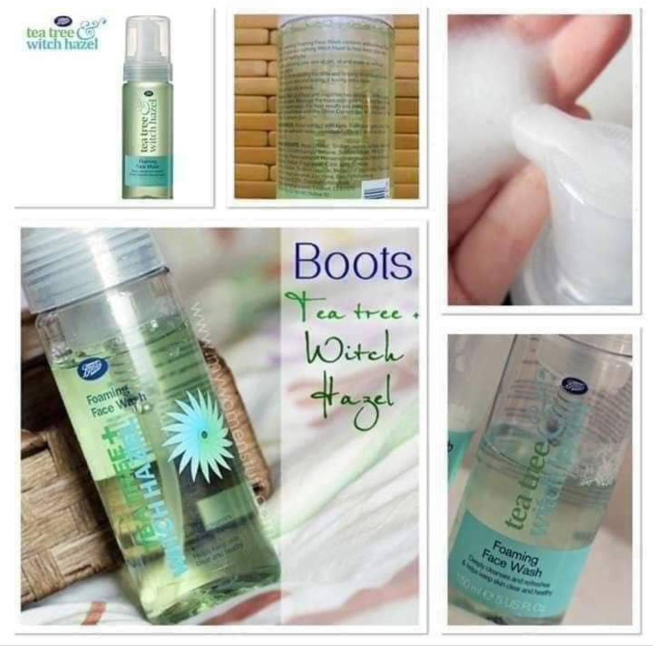 Boots tea tree and witch hazel foaming face wash