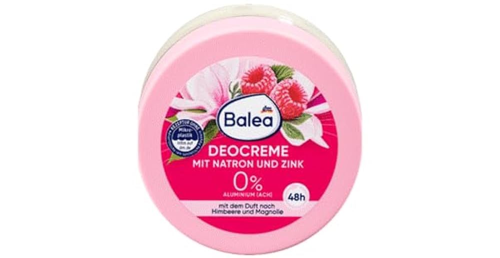 Balea Deodorant Cream with Baking Soda - Raspberry and Magnolia Scent (50ml) "كريم مزيل العرق مع صودا الخبز من باليا - رائحة التوت والماجنوليا (50 مل)"