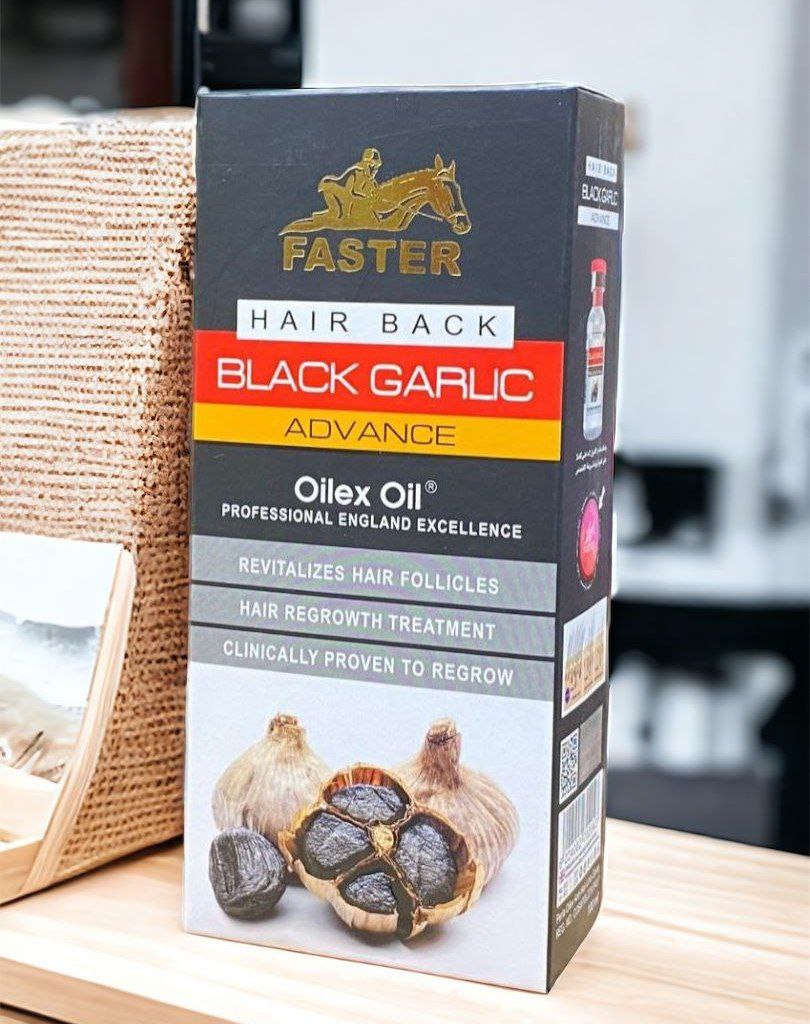 faster advance oil hair back "زيت الثوم الأسود من فاستر هير باك 100 مل" image 1