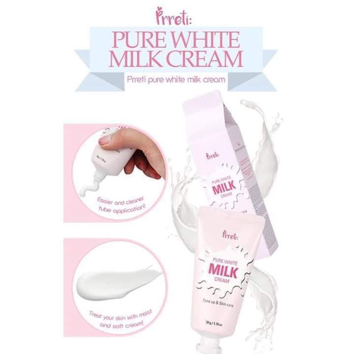 PRRETI Pure White Milk Cream 50g"كريم بريتي بيور وايت للتفتيح" image 6