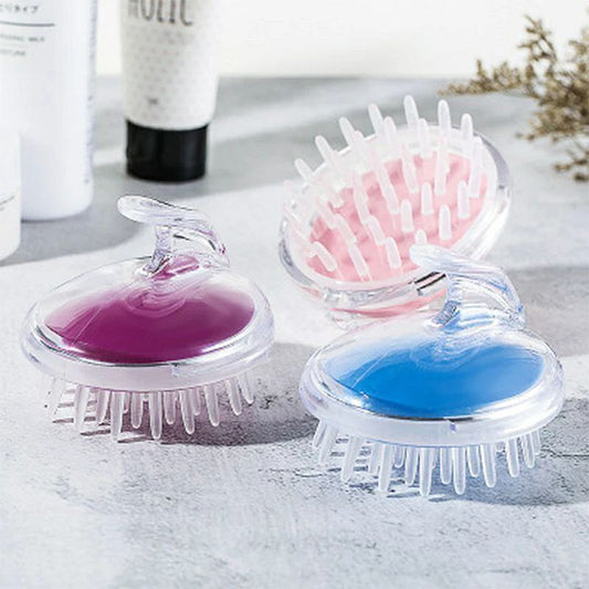 Hair Shampoo Brush, XINSANRUI Scalp Care Hair Brush ,Scalp Massager Head Scrubber with Silicone (Blue)HB3001 "فرشاة سيليكون لعمل مساج لفروة الرأس" image 0