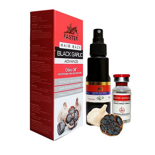 faster advance oil hair back "زيت الثوم الأسود من فاستر هير باك 100 مل" image 4